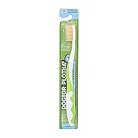Dr Plotkas Extra Soft Flossing Toothbrush by Mouthwatchers | Manual Soft Toothbrush for Adults | Ultra CleanToothbrush | Good for Sensitive Teeth and Gums |1 Green Toothbrush