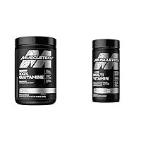 MuscleTech Glutamine Powder and Platinum Multivitamin for Muscle Recovery, Immune Support and General Health