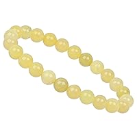 ELEDORO Genuine Gemstone Beads Bracelet – Natural Chakra Power Stones, Stretch Design, 8 mm