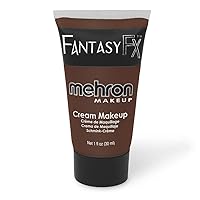 Mehron Makeup Fantasy FX Cream Makeup | Water Based Halloween Makeup | Wolfman Brown Face Paint & Body Paint For Adults 1 fl oz (30ml) (Wolfman Brown)
