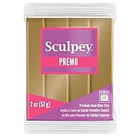 Sculpey Premo™ Polymer Oven-Bake Clay, Antique Gold, Non Toxic, 2 oz. bar, Great for jewelry making, holiday, DIY, mixed media and home décor projects. Premium clay perfect for clayers and artists.