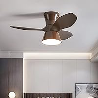Ceiling Fans, Modern Ceiling Fan Chandelier Ceiling Fan with Led Light with Lamps Silent Ceiling Fans with Lights and Remote for Bedrooms Fan Light Ceiling/Brown