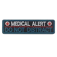 Service Dog Medical Alert Do Not Distract Patch Morale Tactical Vests/Harnesses Emblem Embroidered Applique Fastener Hook and The Loop Pet Tags Patches for Small or Large Working Dogs (Medical Alert)