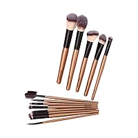 Luxury Makeup Brushes BULTIWEUD Premium Makeup 13 Pcs Brush Set,Synthetic Foundation Powder Concealers Eye Shadows (Rose gold)