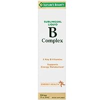 Nature's Bounty Vitamin B Complex Sublingual Liquid 2 oz (Pack of 3)