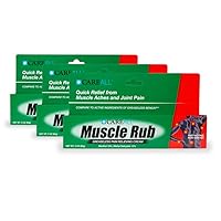 (3 Pack) 3.0 oz. Muscle Rub Non-Greasy Cream. Compare to The Active Ingredients of Greaseless Bengay, 10% Menthol & 15% Methyl Salicylate