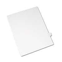 Avery Individual Legal Exhibit Dividers, Allstate Style, U, Side Tab, 8.5 x 11 inches, Pack of 25 (82183)
