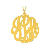 Rylos Necklaces For Women Gold Necklaces for Women & Men 14K Yellow Gold or White Gold Monogram Necklace Personalized 45mm Special Order, Made to Order Super Large Necklace