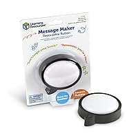 Learning Resources Message Maker Recordable Button Bubble - Motivational Messages for Kids, Perfect for Lunch Box Notes from Mom and Dad