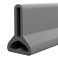 74 IN Shower Threshold Water Dam Collapsible Shower Water Splash Guard for Curbless Bath Shower Barrier Water Stopper for Wet and Dry Separation Bathroom and Kitchen (Grey/6.2 FT)