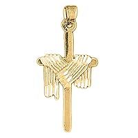 Silver Cross With Shroud Pendant | 14K Yellow Gold-plated 925 Silver Cross With Shroud Pendant
