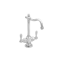 Westbrass D205-26 Victorian Traditional Two Handle Instant Hot/Cold Water Dispenser Faucet, Polished Chrome