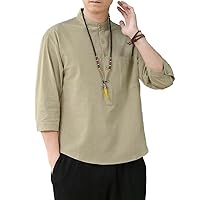 Summer Men's T-Shirt, Chinese Style, Youth Casual, Simple and Retro Shirt