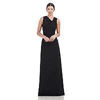 JS Collections Women's Marcelle Scuba Crepe Gown