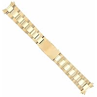 Ewatchparts 19MM 14K YELLOW GOLD OYSTER WATCH BAND COMPATIBLE WITH ROLEX 34MM DATE 15037, 15038, 15238