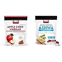 Force Factor Organic Apple Cider Vinegar Digestion Soft Chews and Amazing Ashwa Stress Relief Soft Chews Bundle, 30 and 60 Count