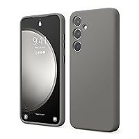 elago Compatible with Samsung Galaxy S24 Plus Case, Liquid Silicone Case, Full Body Protective Cover, Shockproof, Slim Phone Case, Anti-Scratch Soft Microfiber Lining, 6.7 inch (Medium Grey)