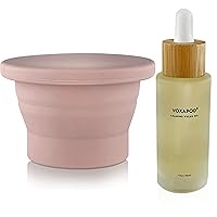 VOXAPOD Bundle Pack of Collapsible Menstrual Cup Sterilizer Cleaner + Natural Yoni Oil, Vulva Feminine Care, pH Balanced, Odor-Fighting – Period Cup Cleaner & 1.75 oz Vaginal Dryness Moisturizer