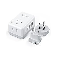 European Travel Plug Adapter (X232C, 1 Pack) & Swappable Type I Plug Attachment Only (R-X232I, 1 Pack)