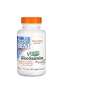 Doctor's Best Vegan Glucosamine Sulfate, Joint Support, Non-GMO, Vegan, Gluten Free, Soy Free, 750 mg 180 Veggie Caps (Pack of 1)