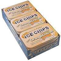 ICE CHIPS Xylitol Candy Tins (Orange Cream, 6 Pack) - Includes BAND as shown
