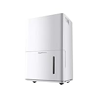Amazon Basics Dehumidifier with Drain Pump, For Areas Up to 4000 Square Feet, 50-Pint, Energy Star Certified, White