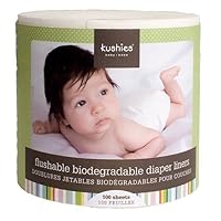 100 Sheets, Flushable & Fully Biodegradable Diaper Liners