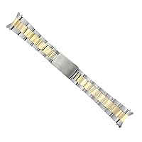 Ewatchparts OYSTER WATCHBAND COMPATIBLE WITH ROLEX GMT 16700,16710, 16713,16718 REAL GOLD 14K/S 20MM