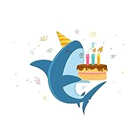 Shark Birthday Decorations For Kids, Ocean Theme Party Include Shark Family & Two Foil Balloons For Baby Shower 1st 2nd 3rd Birthday Party