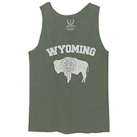 0569. Vintage Wyoming Retro Pride Flag Arch wy Men's Tank Top