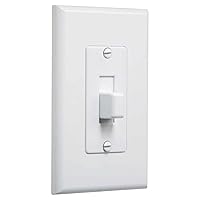 TayMac MW2570W Masque 1-Gang Decorator Style Toggle Switch Cover-Up Wall Plate, 5-Pack, White