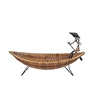 Old Modern Handicrafts Asian Style Tranquility Boat Basket Black
