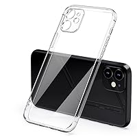 Luxury Plating Transparent Case for iPhone 11 12 13 14 Pro Max X XR XS Max 8 7 Plus Square Frame Silicone Clear Back Cover Case,Clear,for iPhone 7