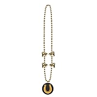 Beads w/Derby Day Medallion Party Accessory (1 count) (1/Card)