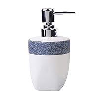 Lotion & Soap Dispenser - Burnt Ceramic, Bathroom Kitchen Liquid Organizer | Blue & Pink, 430ml