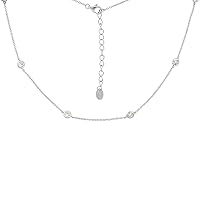 Sterling Silver Cubic Zirconia 4mm 'Diamond By The Yard' Necklace, 16, 18, 20, 22, 24, 36, 40 inches long