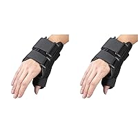 OTC Wrist-Thumb Splint, 6-Inch Petite or Youth Size, Lightweight Breathable, Medium (Pack of 2)