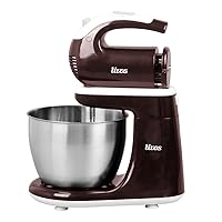 Electric Stainless steel Stand mixer, 300w Electric mixer with bowl Handheld mixer 5-speed settings For kitchen Home Head machine-300W