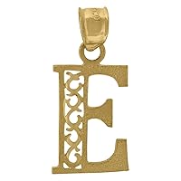 10k Gold Dc Mens Letter E Height 22.6mm X Width 11.1mm Initial Charm Pendant Necklace Jewelry Gifts for Men
