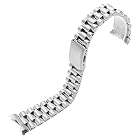 RAYESS Stainless steel watchband for Citizen Enicar wristband 20mm 22mm curve end steel strap with folding buckle