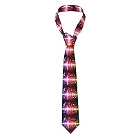 Red Rose Print Men'S Novelty Necktie Funny & Formal Neckties For Weddings, Business Parties Gift