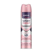 ABOVE 48 Hours Antiperspirant Deodorant, Sport Energy, 3.17 oz - Dry Spray Deodorant for Women - Floral Scent - Antiperspirant Spray - No Stain