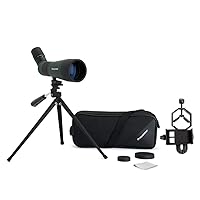 Celestron – LandScout 60mm Angled Spotting Scope – Fully Coated Optics – 12–36x Zoom Eyepiece – Rubber Armored – Tabletop Tripod and Smartphone Adapter