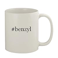 #benzyl - 11oz Ceramic White Coffee Mug, White