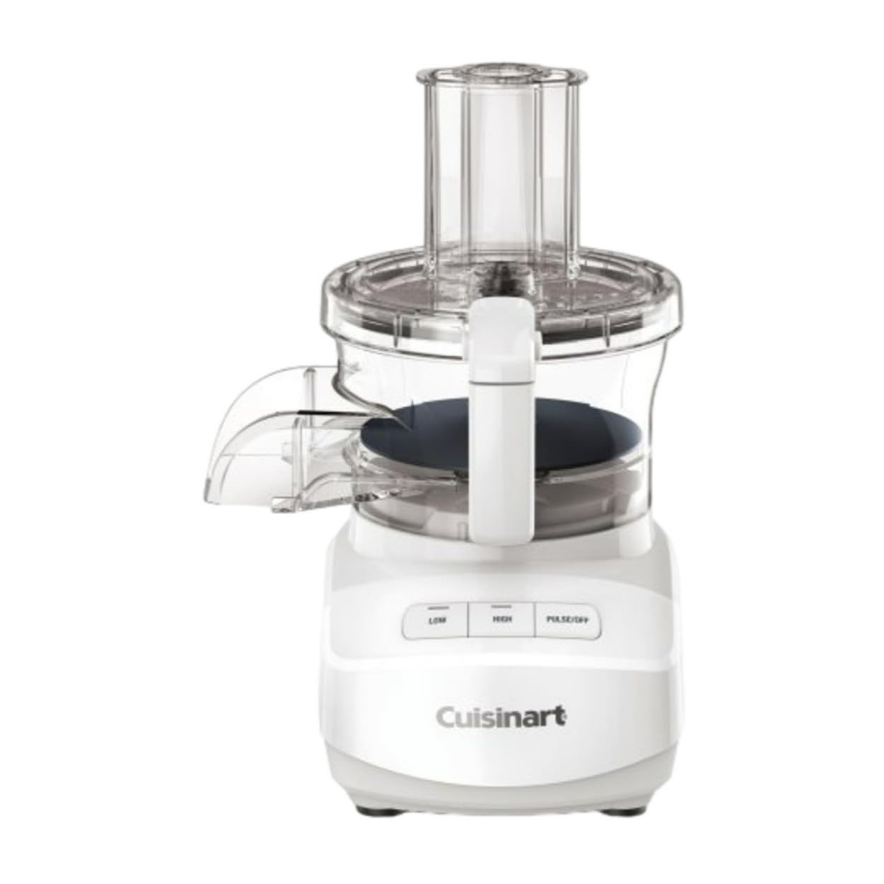 Cuisinart 9-Cup Continuous Feed Food Processor with Fine and Medium Reversible Shredding and Slicing Disc, Universal Blade, Continuous-Feed Attachment, and In-Bowl Storage (White)