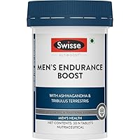 Aelona Swisse Men’s Endurance Boost with 150mg Ashwagandha, 80mg Tribulus Terrestris (Gokshura) & Taurine for Performance Boost