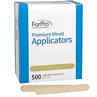 ForPro Premium Wood Applicators, Non-Sterile, Hair Removal Waxing Sticks, Large, 6