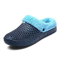 Furry Slippers for Men and Women, Non-slip Warm Plush Slippers Lightweight Casual Portable Lined Slides Bedroom Shoes for Indoor Outdoor