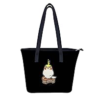 Naughty Cockatiel Women's Fashion Tote Handbags Leather Shoulder Bag Purse