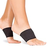 BraceAbility Copper Arch Support Bands - Flat Feet Compression Brace Sleeves for Fallen Arches Treatment, Heel Spur Pain Relief, Achilles Tendonitis Foot Care, Plantar Fasciitis Correction, L/XL Pair